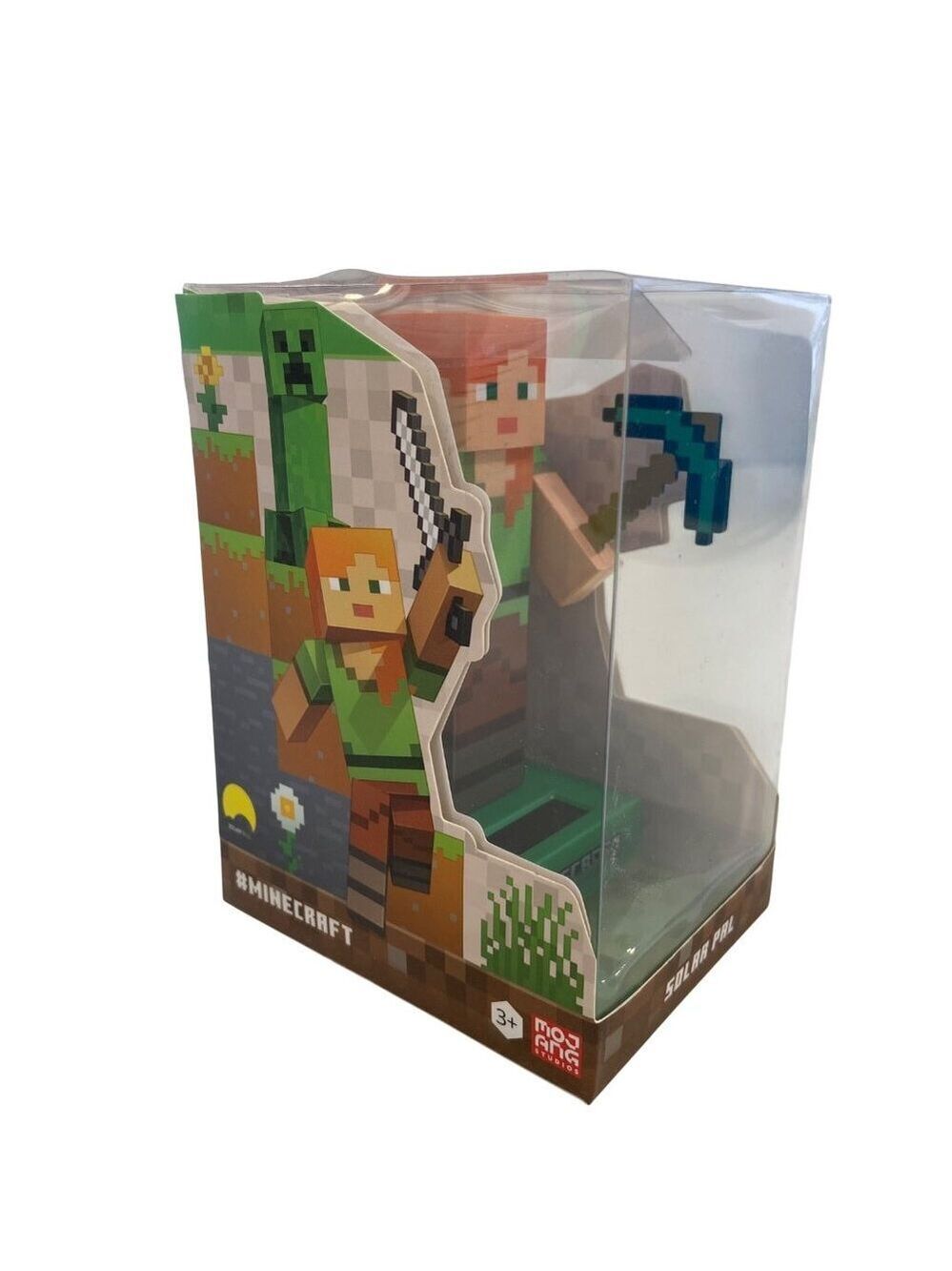 Minecraft Solar Pal Alex & Creeper Figurine New in original box collectible